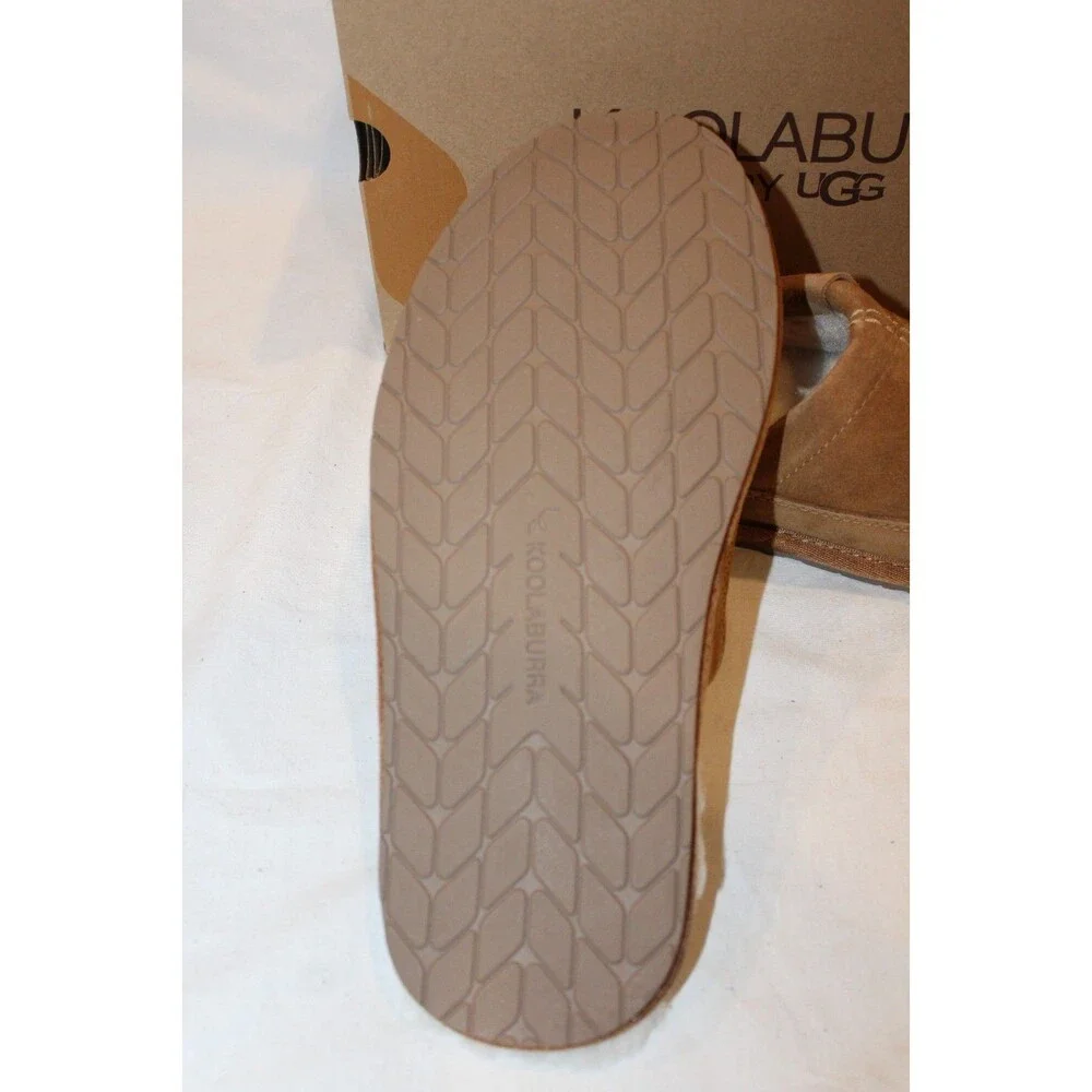 NIB UGG‎ Koolaburra Men's Clog Suede Shearling Slippers Chestnut Brown 8